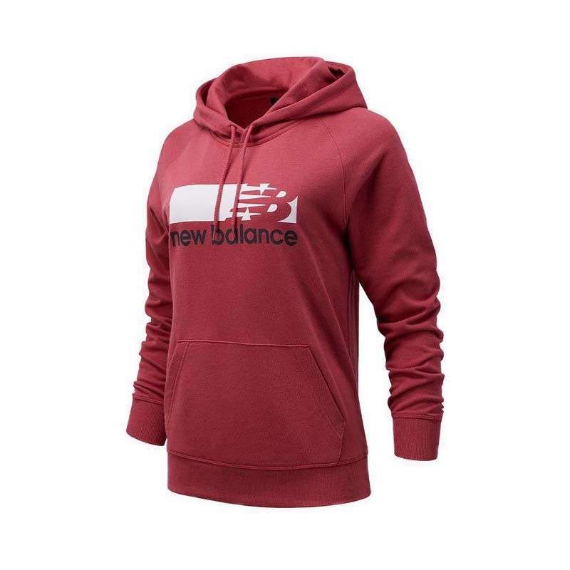 New balance hoodie online red
