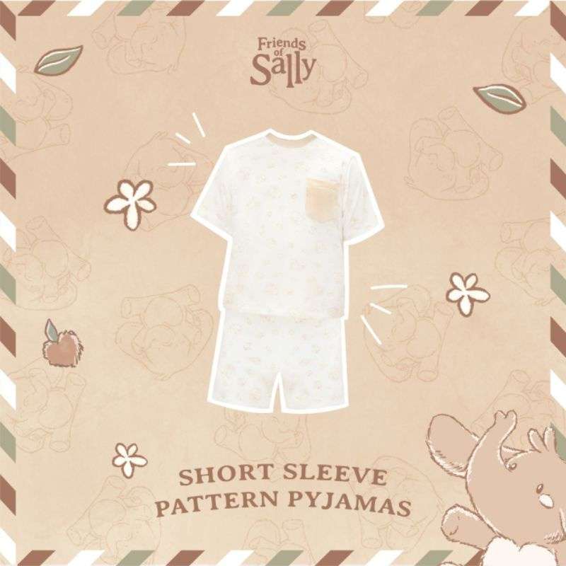 Bamboo Short Sleeves Pattern Pyjamas Friends Of Sally