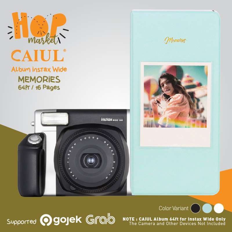 Album Photo Pour Fujifilm Instax Wide 300/210 - 50 Poches - Tissu Coton Ramie - Format 14,5x15 Cm - Gris