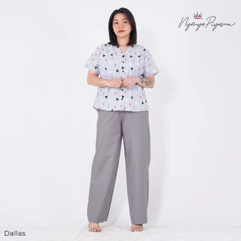 Promo Nyonya Piyama KATUN Set Long 
