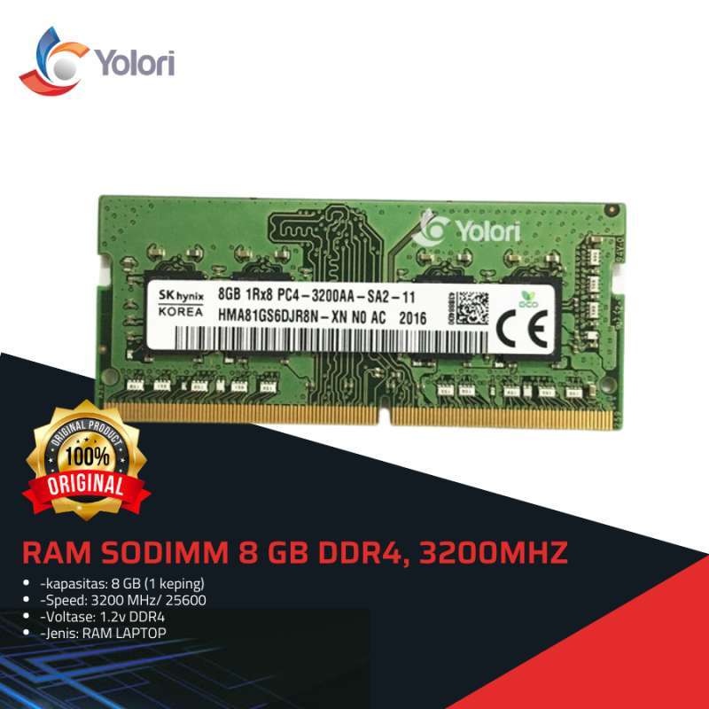 SK HYNIX RAM SODIMM 8GB DDR4, 3200MHz