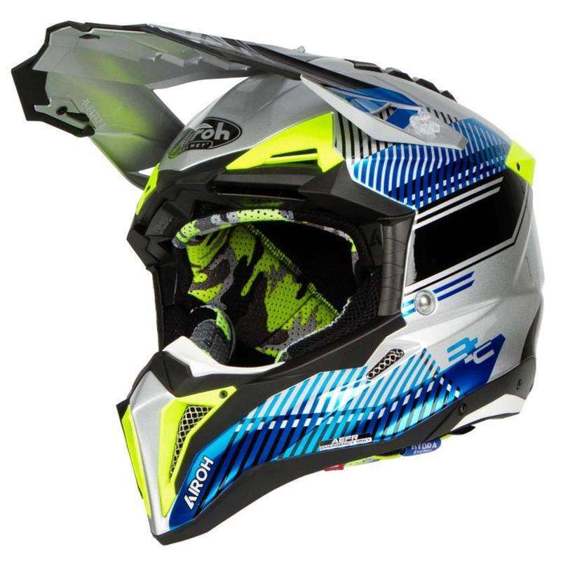 Jual Airoh Aviator 3 Wave Silver Chrome 