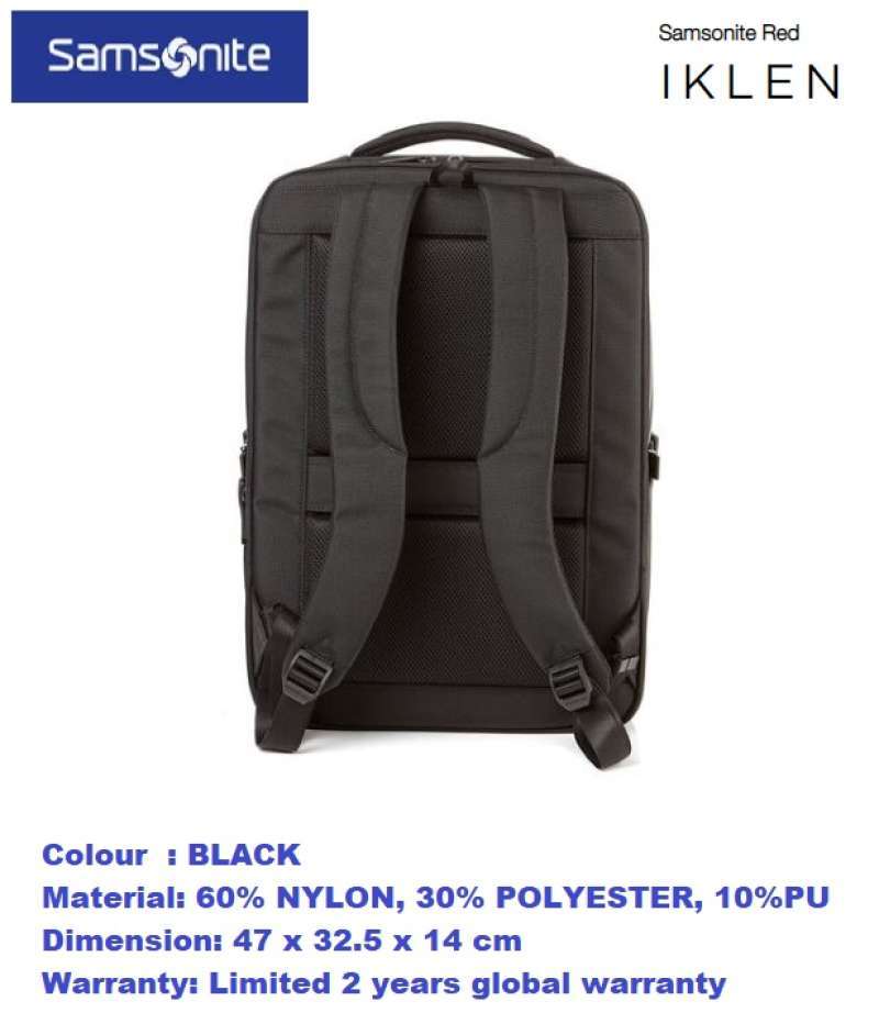 Promo Samsonite Red IKLEN Backpack Laptop and Travel Bag For Man