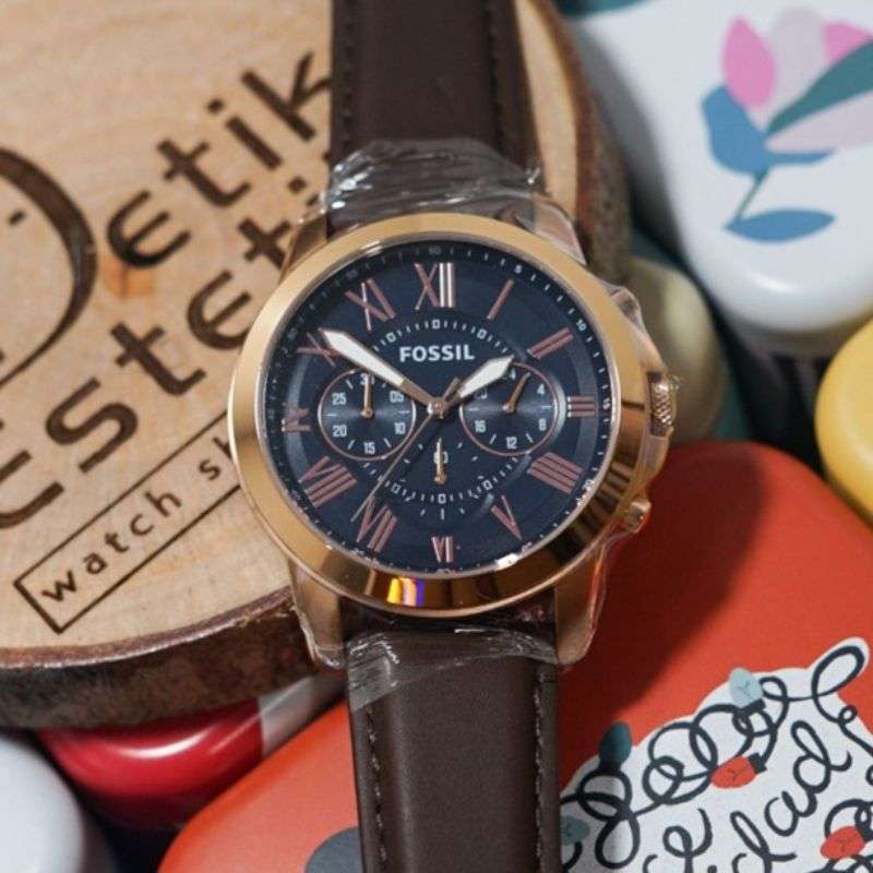 Promo Jam Fossil FS5068 Chrono Brown 