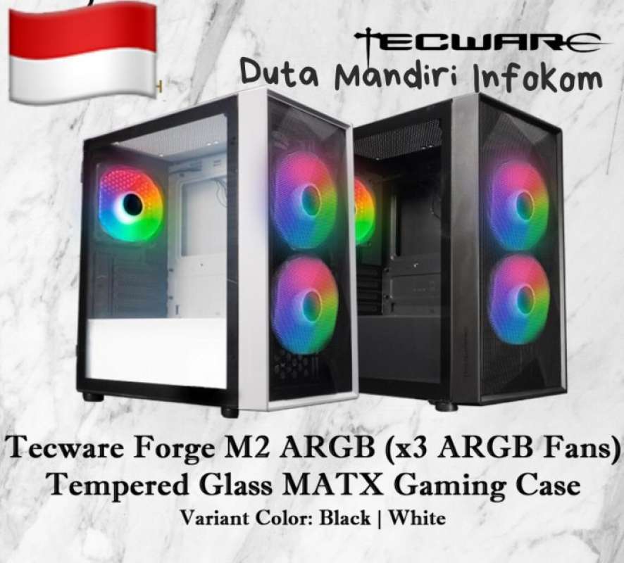 tecware TWCA-FOGM2A-BK - tecware FORGE M2 - Mini Tower RGB Case Black