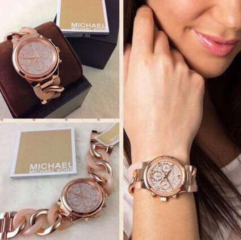 Promo Jam Tangan Wanita Michael Kors MK4283 Rose Gold Pink Muda