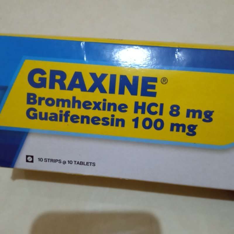Graxine bromhexine hcl 8 mg guaifenesin 100 mg