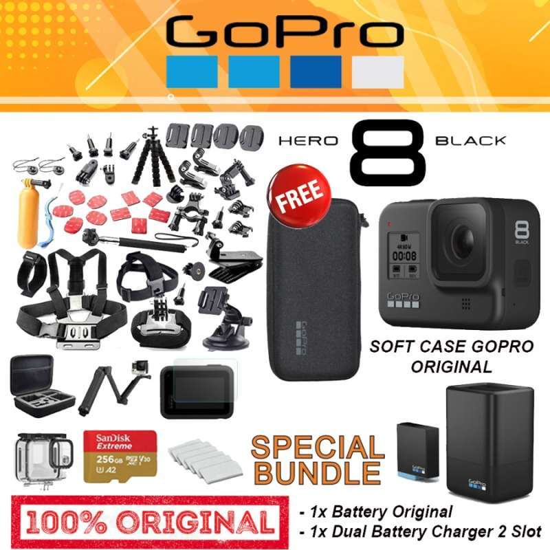 Jual Gopro Hero8 Black Spesial Bundle Bonus Extra Gopro Hero