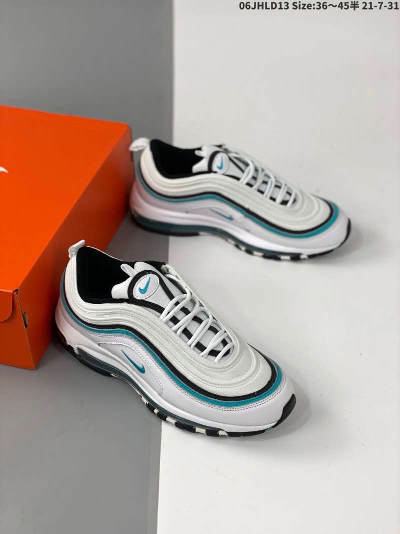 Jual Original The NIKE AIR max 97 white black blue bullet half a year to the original shoe. The strongest max 97 set is with the 44 di
