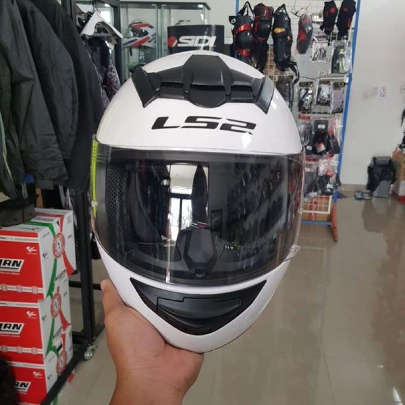 Helm Ls2 Ff352 Rookie Solid Gloss White 