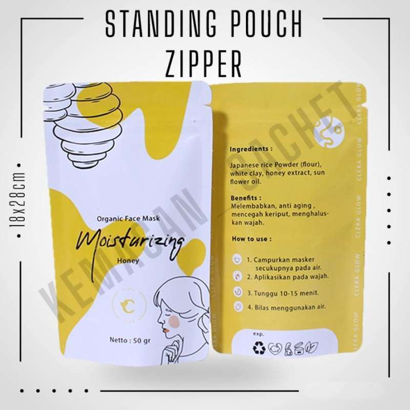 Standing pouch full printing zipper store