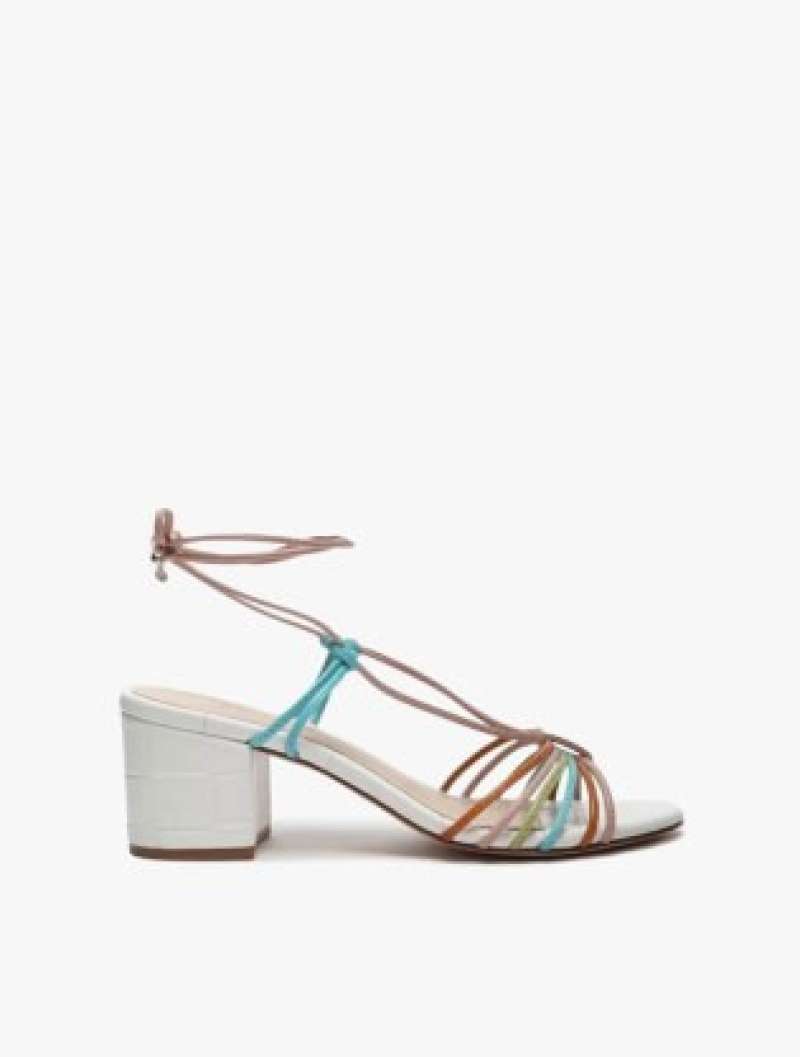 Schutz Block Heel Lace-Up Sandal di 