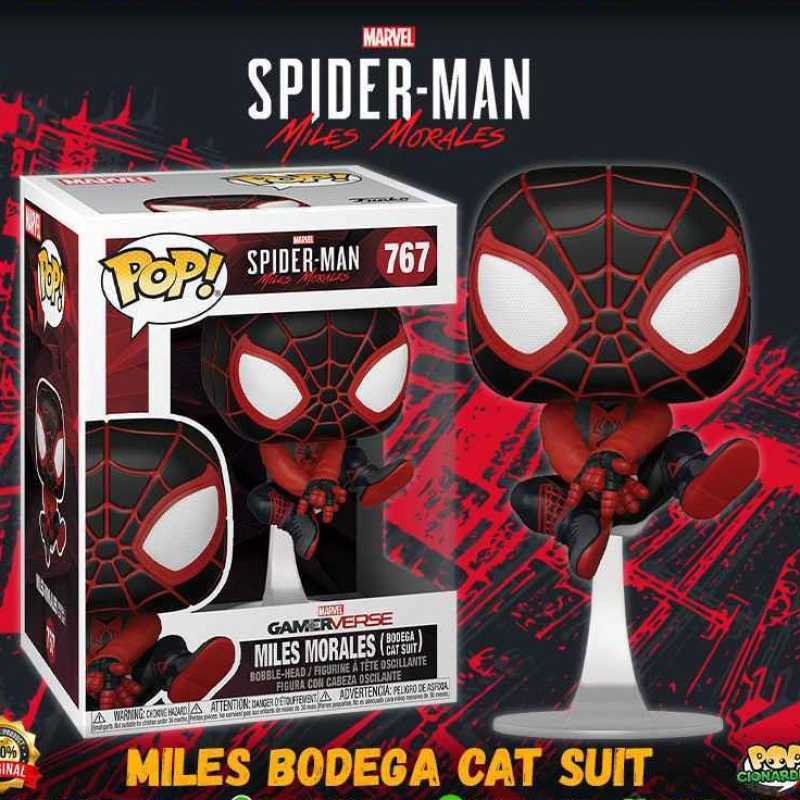 Funko POP Marvel Spiderman Miles Morales Bodega Cat Suit Black