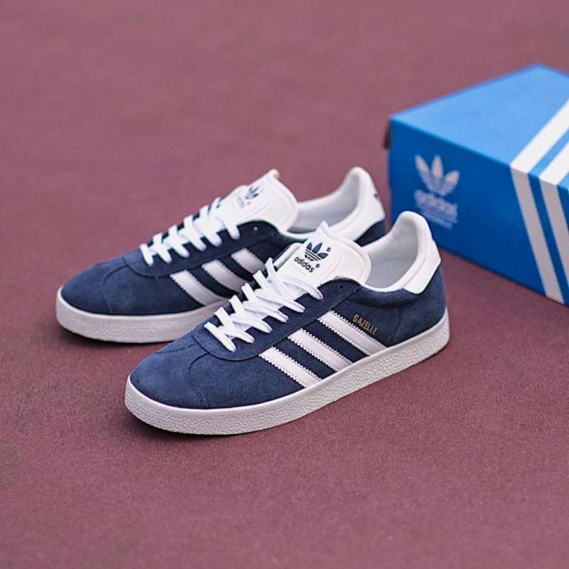 Promo Adidas gazelle navy list putih 