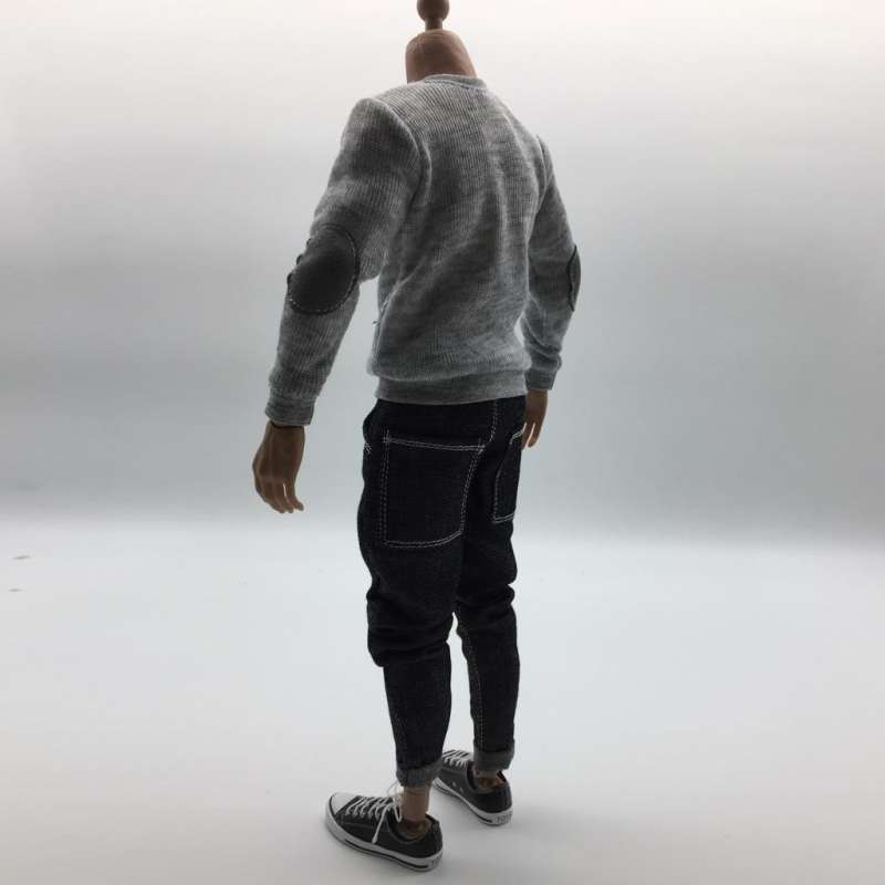 Jual 1/6 Men's Clothes Gray Shirt Jeans 