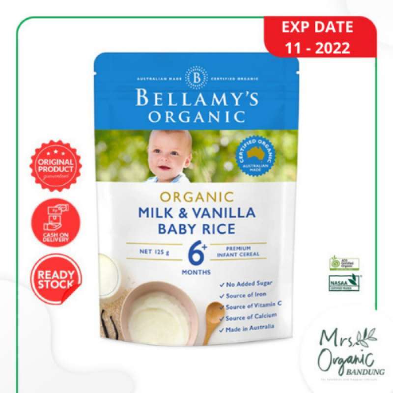 Bellamy's organic milk and vanilla sale baby rice