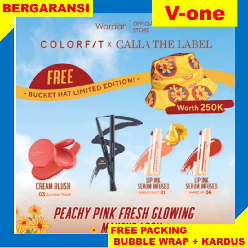 Jual Wardah Calla The Label Fresh Glowing Makeup Look Package ...
