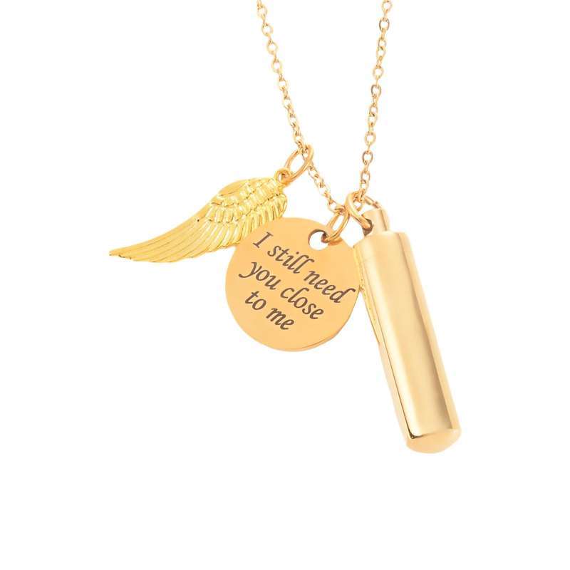 Promo Cremation Urn Necklace, Angel 