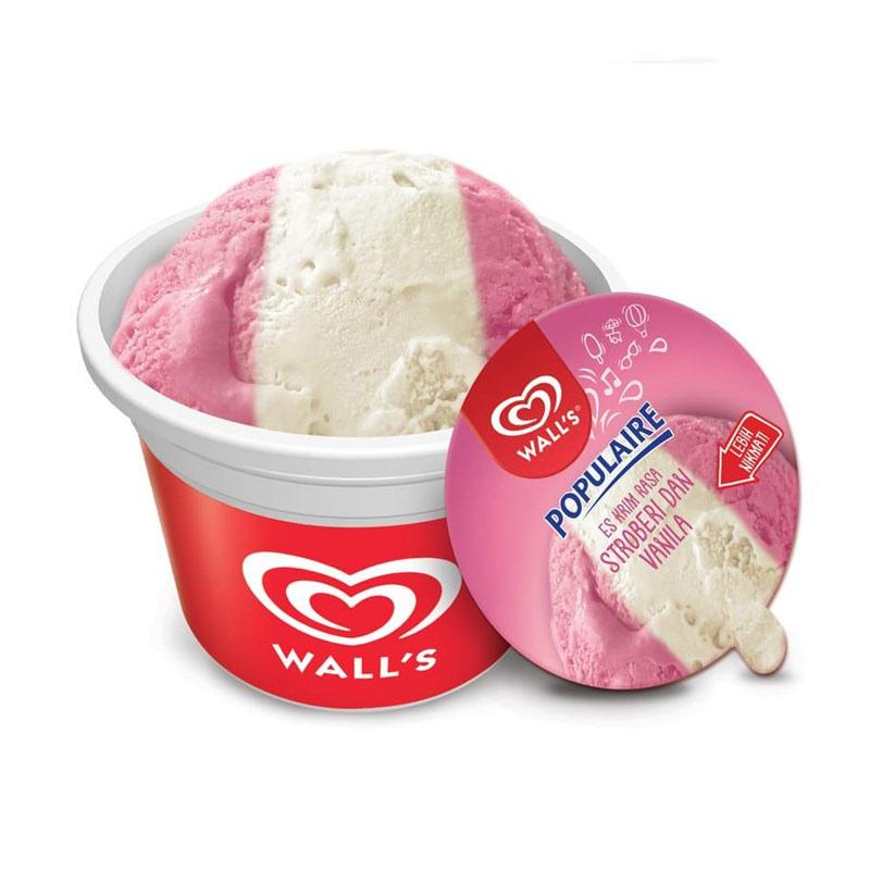 Jual Wall S Populaire Stroberi Dan Vanila 90 Ml Murah April 2020 Blibli Com