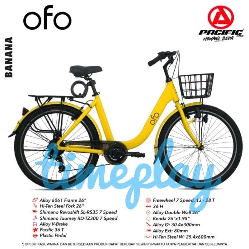 Jual Pacific Ofo Sepeda Mini Keranjang Ofo Ctb 26 7 Speed Frame Alloy Minion Di Seller Timeplay Toko Sepeda Jaya Abadi Semarang Kota Semarang Blibli