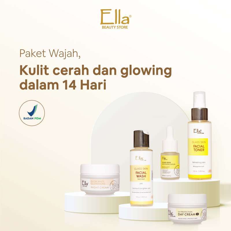 Promo Ella Skincare Paket Kulit Glowing Pancarkan Kulit Cerah
