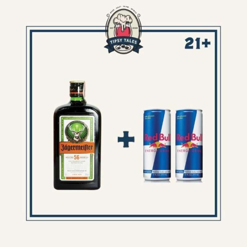 Jual Jagermeister 700ml Liqueurs Bundling mixer Redbull di Seller