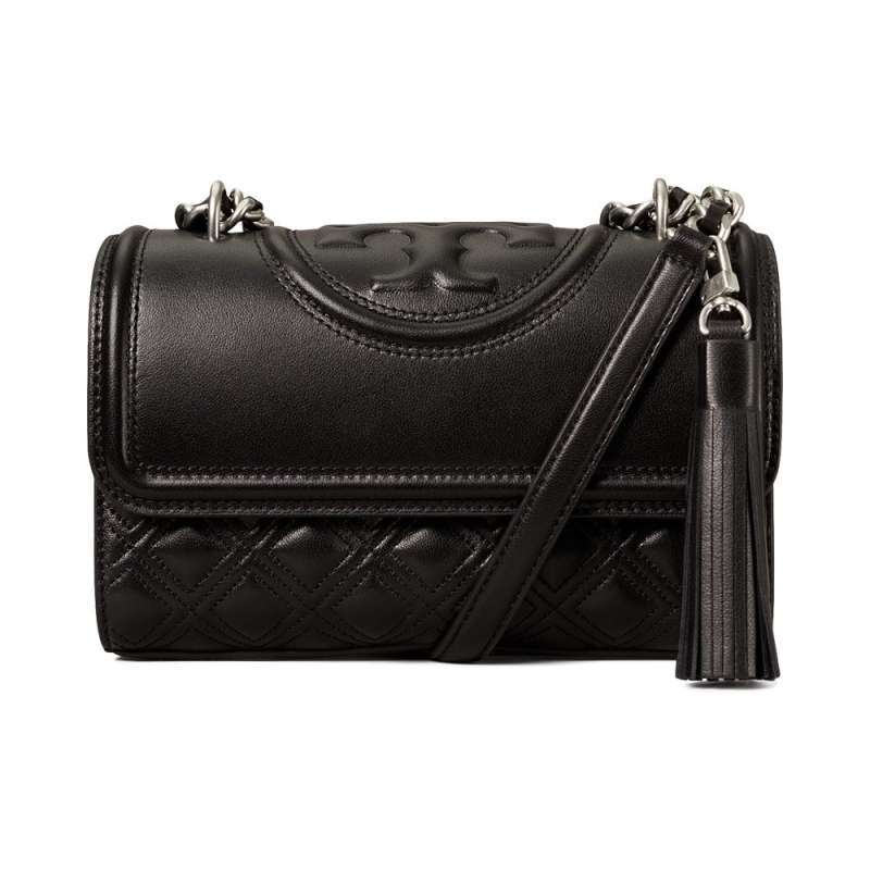 Jual Tory Burch Fleming Small Convertible Shoulder Bag Black Shw