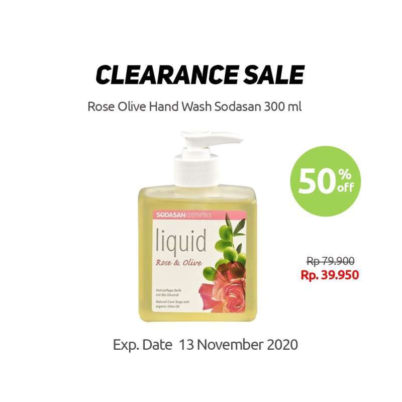 Promo Rose Olive Hand Wash Sodasan 300 Ml Diskon 20% Di Seller