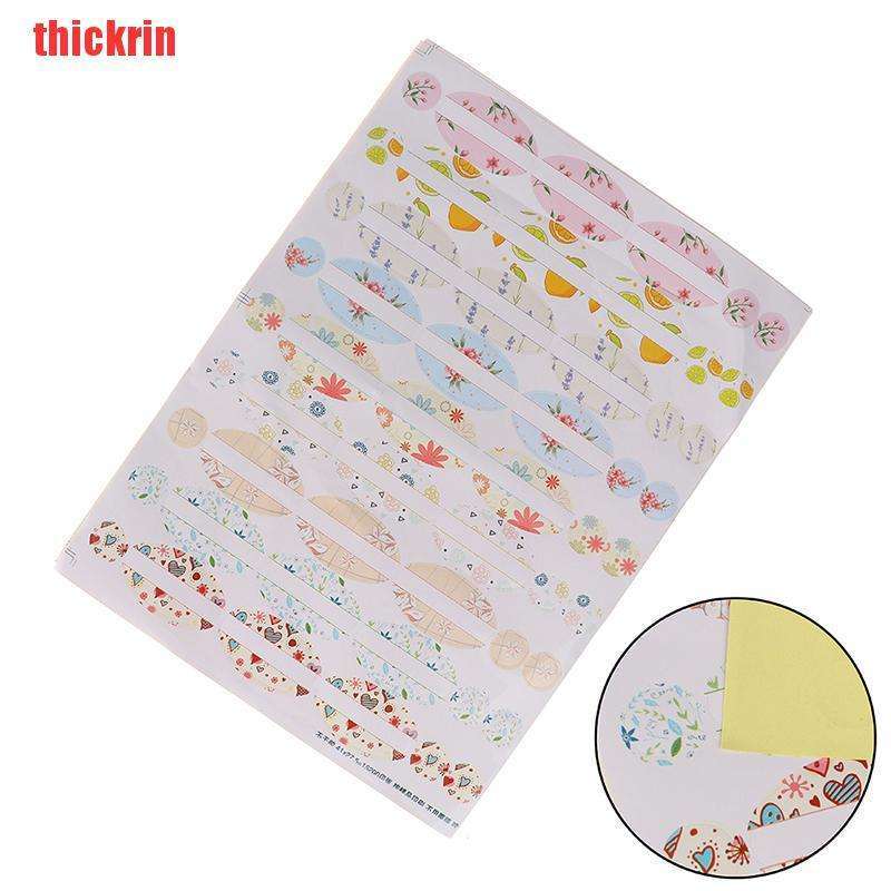 {thickrin}4 Sheets Empty Essential Oil Perfume Bottle Roller Labels  Stickers Oval Round FREE ONGKIR