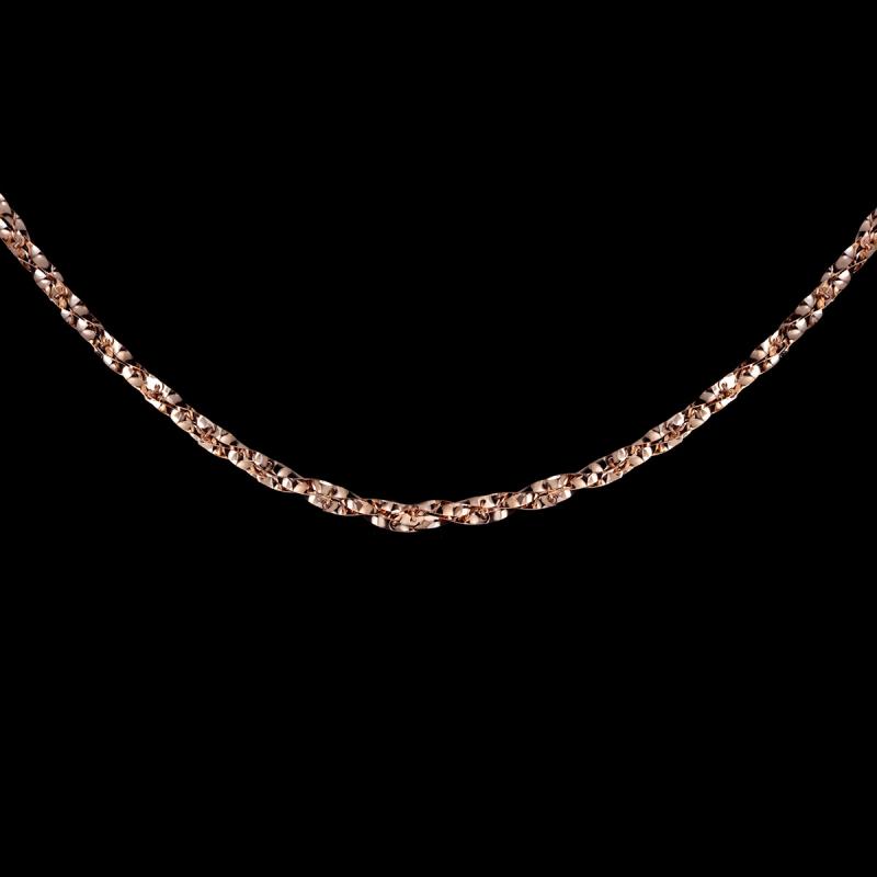 Jual Lovella Gold Jewellery Twister Chain Rose Gold Online September 2020 Blibli Com