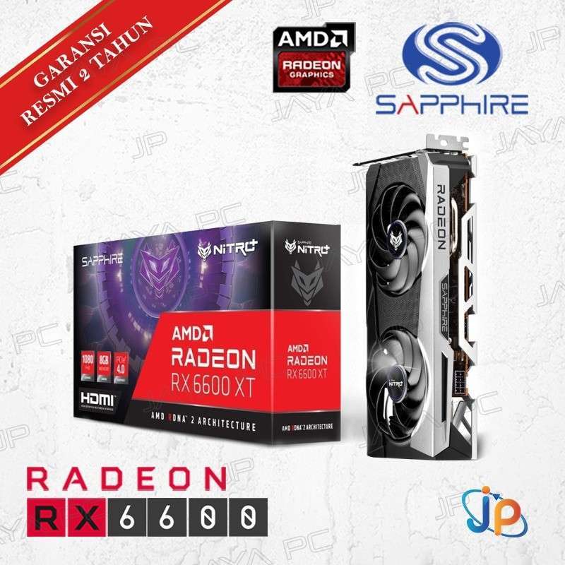 SAPPHIRE SA-NITRO+ RADEON RX 6600 XT GA… NITRO+ AMD Radeon RX 6600