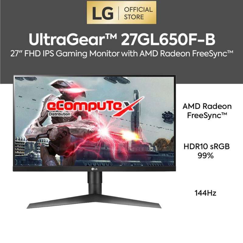 Lg 27gl650f Monitor Full Hd 144hz G Sync MONITOR GAMING ULTRAGEAR
