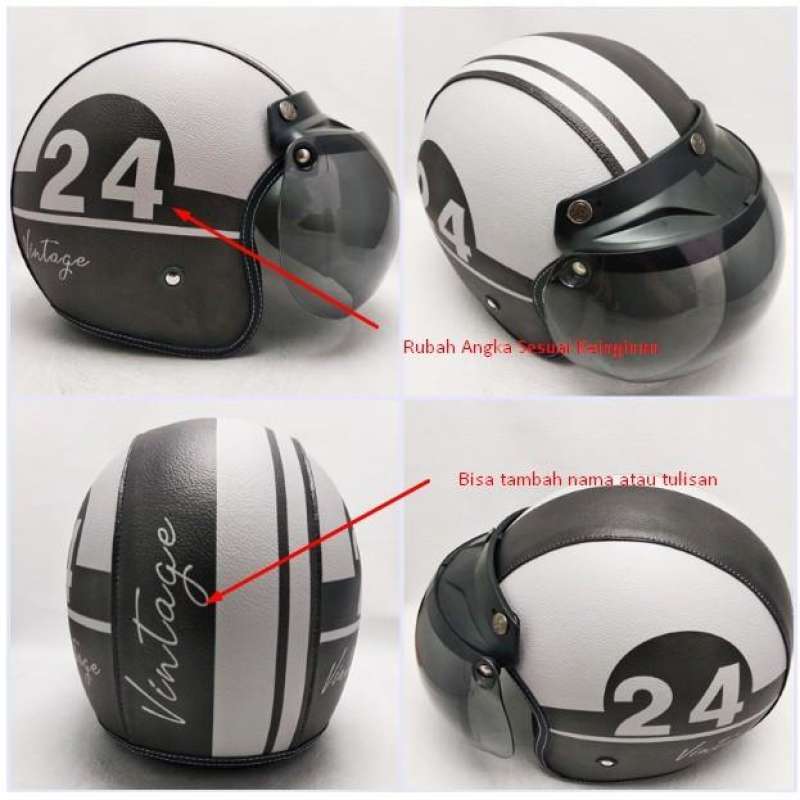 Jual Helm CUSTOM ANGKA DAN TULISAN 