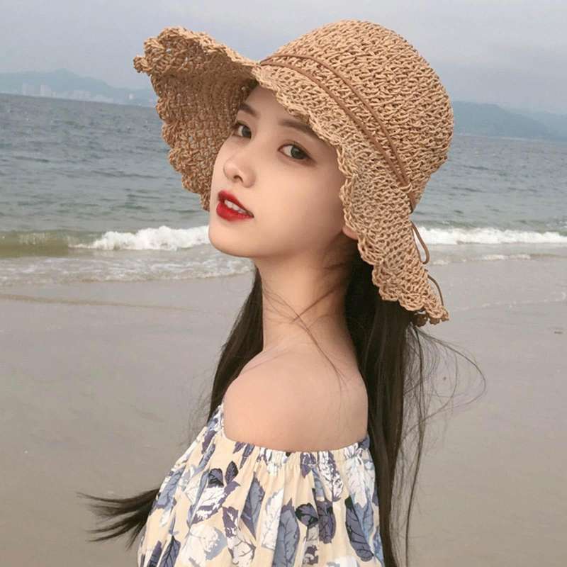 Promo Women Straw Hats UV Protection 