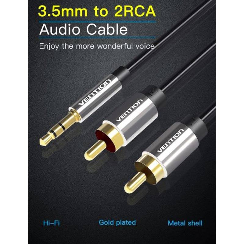 Jual Vention Bcf Kabel Audio 3 5mm Male To 2 Rca Male 1m High