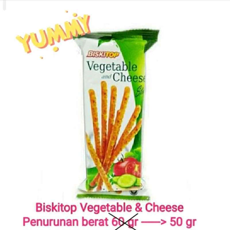 Jual Biskuit Vegetable Cheese stik Biskitop 60 gram (Biskitop ...