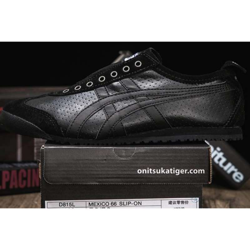 onitsuka black leather