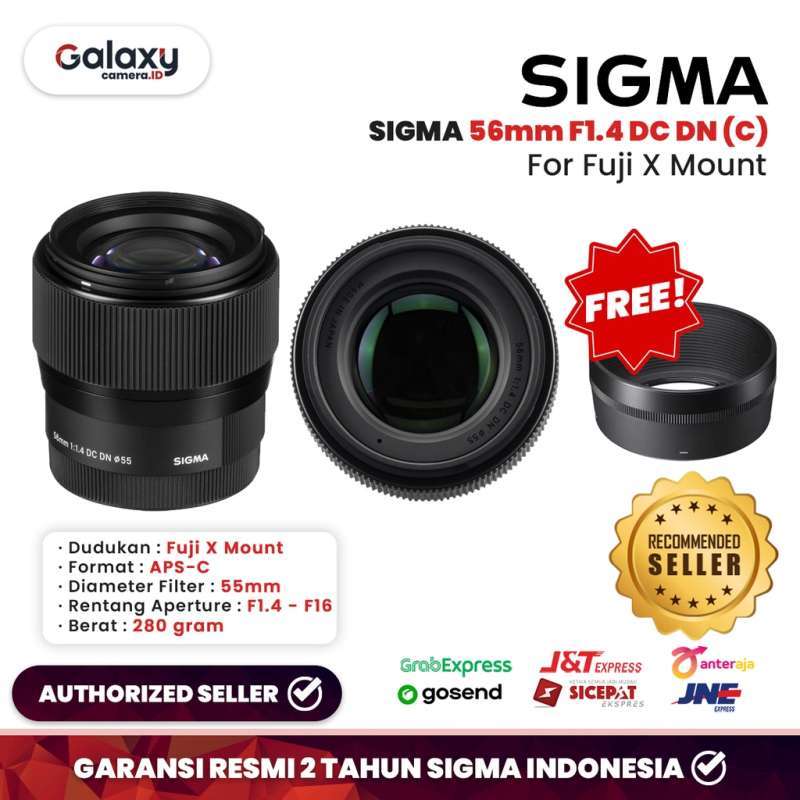 Lensa Sigma 56mm DC DN (C) for Fuji X Mount
