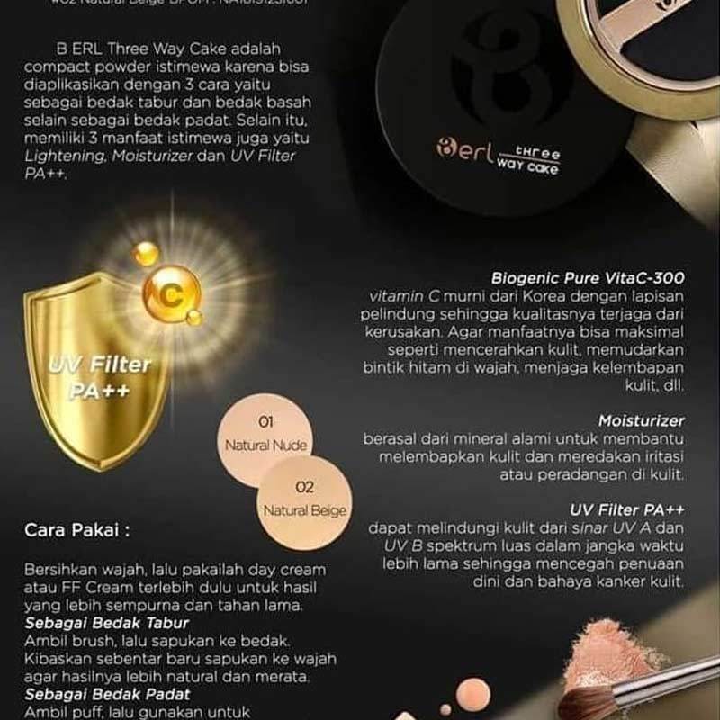 Jual B Erl Cosmetics Three Way Cake Powder Online April 2021 Blibli