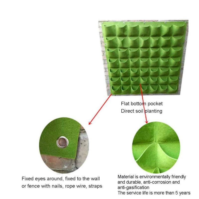 Jual H Ikea Vertical Wall Bags Pockets Garden Flowers Growth Hanging Planter Plants Living Container 49 Pocket
