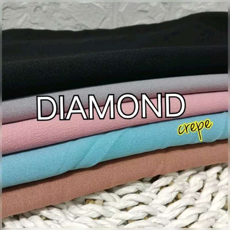 Promo RR kain diamond crepe premium meteran grosir kain diamond