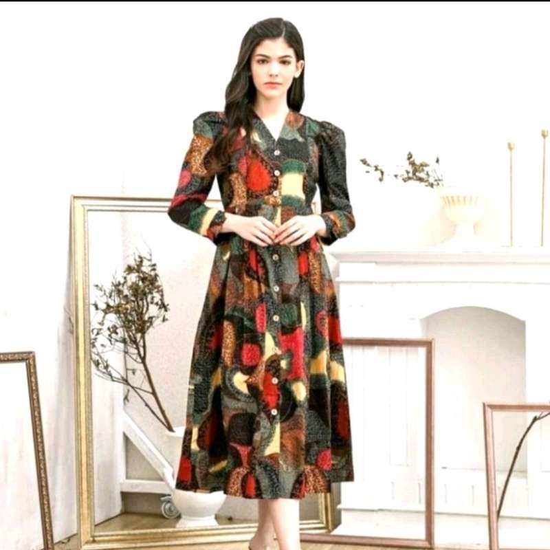 Jual Long Dress Batik Wanita Modern M Di Seller Toko Batik Fashion Sumur Batu Kota Jakarta Pusat Blibli