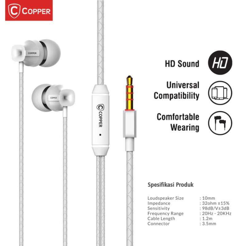 COPPER EXTRA BASS Series Earphone/Headset/Handsfree CP014