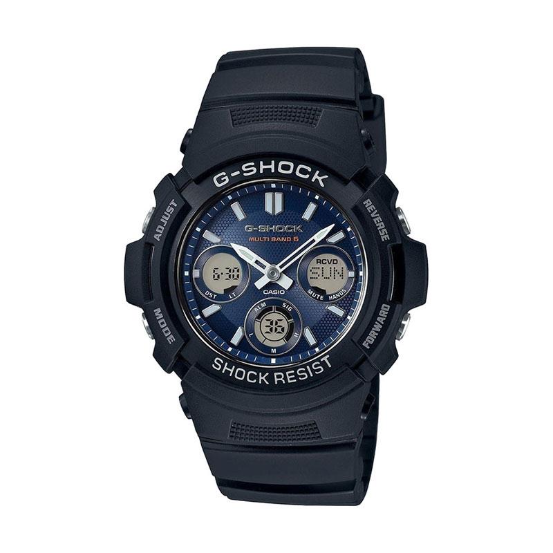 Casio G Shock AWG M100SB 2AER Multiband 6 Tough Solar Resin Strap MACHTWATCH