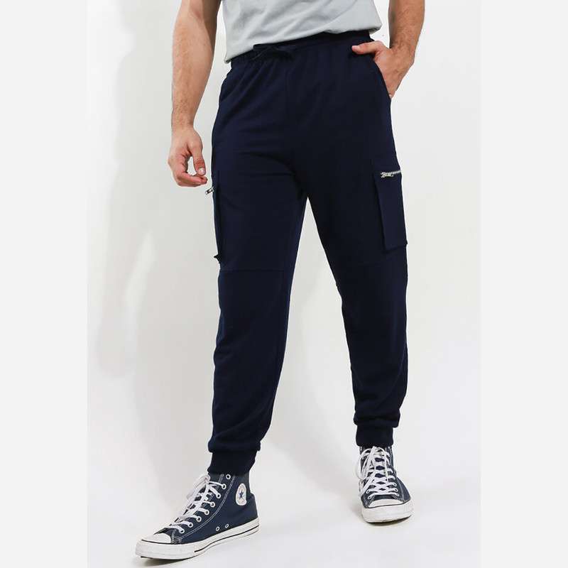 Tolliver Zipper Cargo Sweatpants Pria 