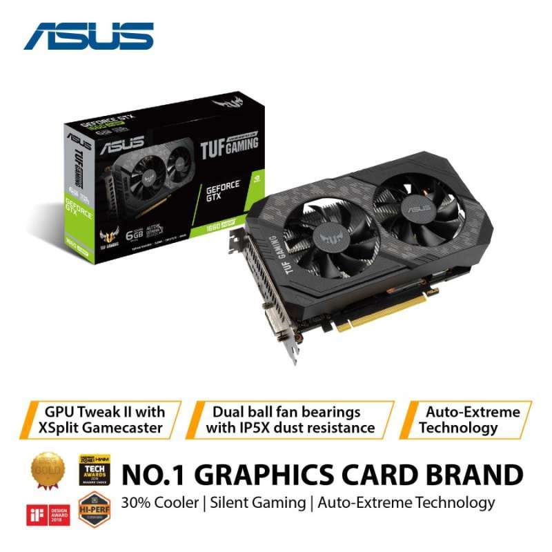 VGA CARD ASUS TUF GAMING GeForce GTX 1660 Super OC 6GB GDDR6