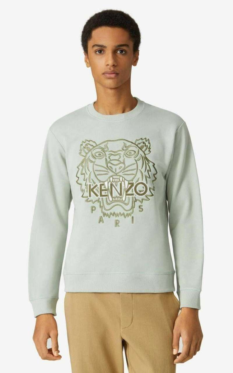 Jual KENZO Men Classic Tiger Organic Cotton Sweatshirt in Sage