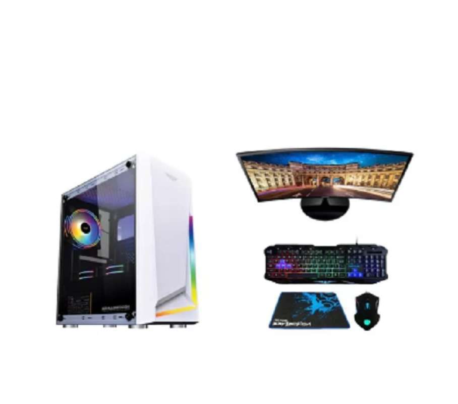FREE WIFI CONNECTOR!!! PAKET MURAH NEW PC KOMPUTER RAKITAN AMD A10 9700  LED Samsung 24inch Flat Curved Keyboard Mouse RGB