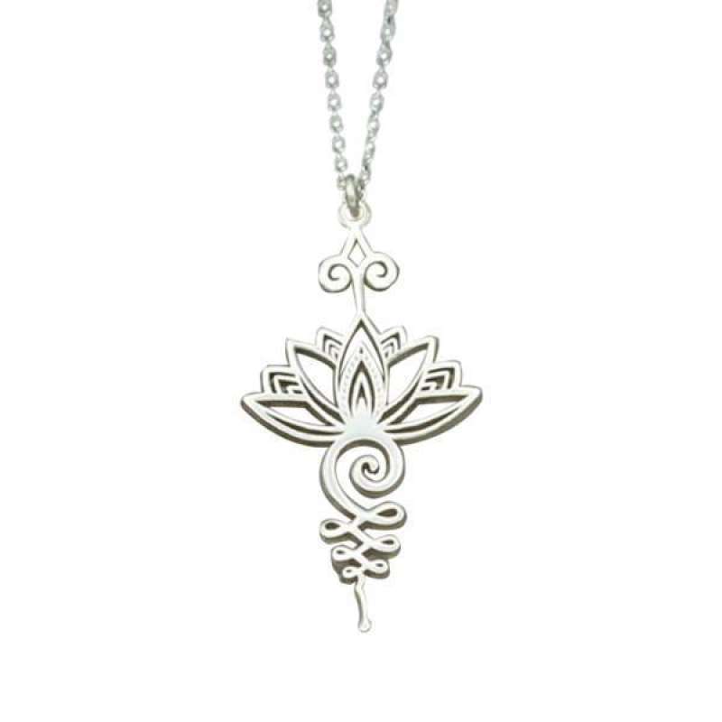 Promo 20xLotus Flower Pendant Necklace 