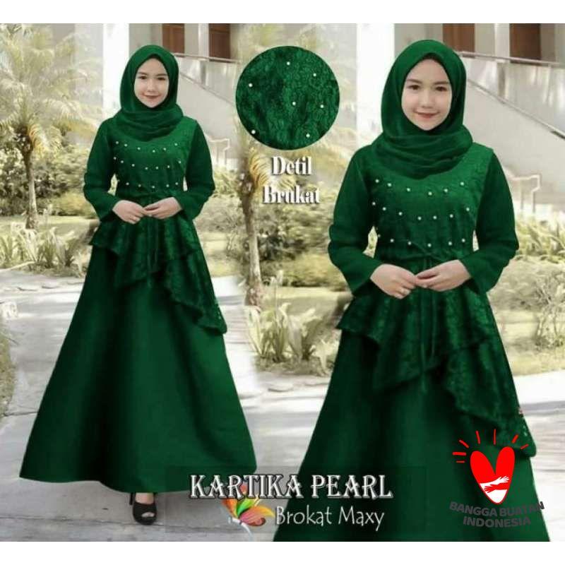 Promo Maxi Dress Brukat Baju Gamis Wanita Muslim Gaun Pesta Wedding Brokat Ijo Botol Diskon 5 Di Seller Victoria Grosir Kalideres Kota Jakarta Barat Blibli